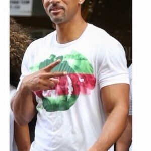 White Gucci watercolor Graphic T-Shirt